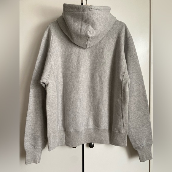 CHAMPION classic grey reverse weave hoodie sweatshirt - Picture 2 of 6